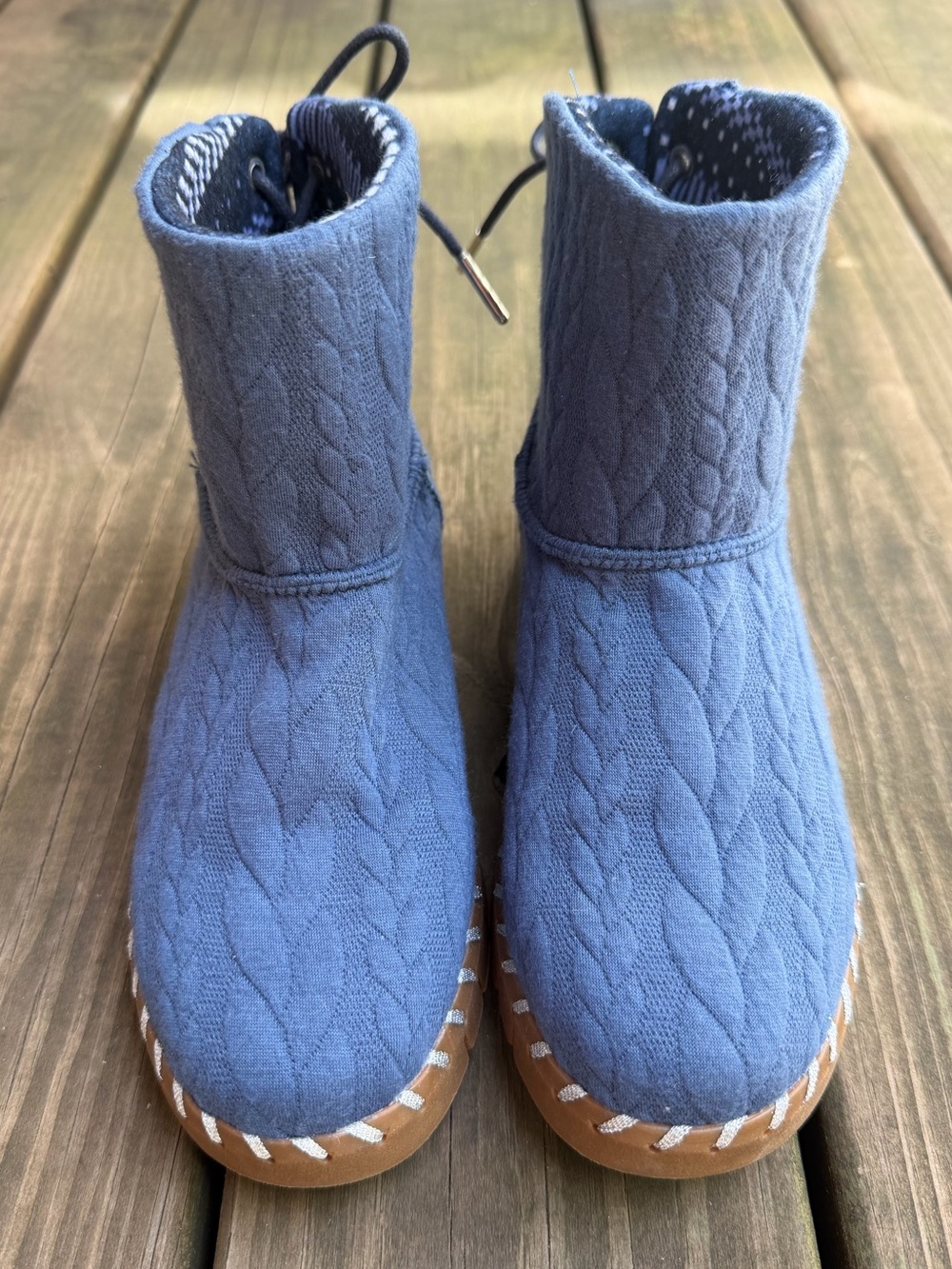 Muk Luks Women Flexi Hoboken Boots Slip On in Blue Twilight Size 6 NWOT